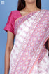 Mulmul Cotton Saree With Fall In Block Print